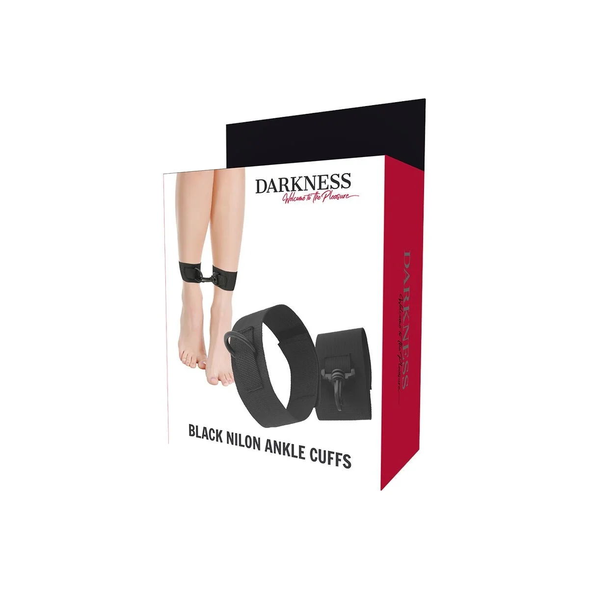 Knöchelmanschetten aus Schwarzem Nylon von Darkness Bondage kaufen | Fesselliebe