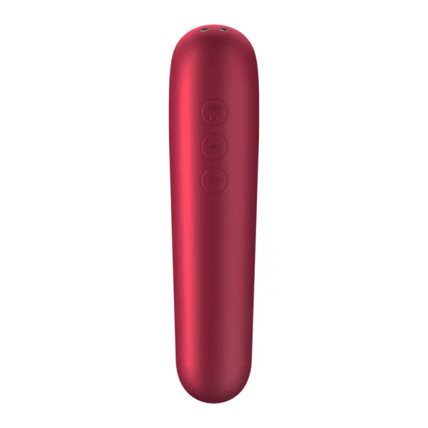 Dual Love Vibrator und Sauger mit Pulsierter Luft Rot von Satisfyer Connect kaufen | Fesselliebe