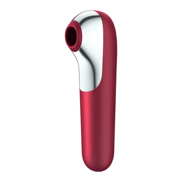 Dual Love Vibrator und Sauger mit Pulsierter Luft Rot von Satisfyer Connect kaufen | Fesselliebe