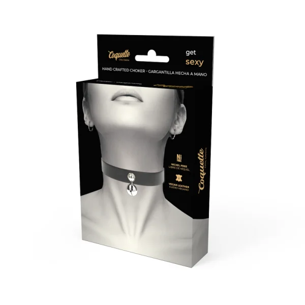 Halskette aus Veganem Leder für Damen Rassel-Zubehör von Coquette Accessories kaufen | Fesselliebe