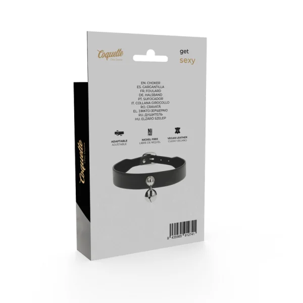 Halskette aus Veganem Leder für Damen Rassel-Zubehör von Coquette Accessories kaufen | Fesselliebe