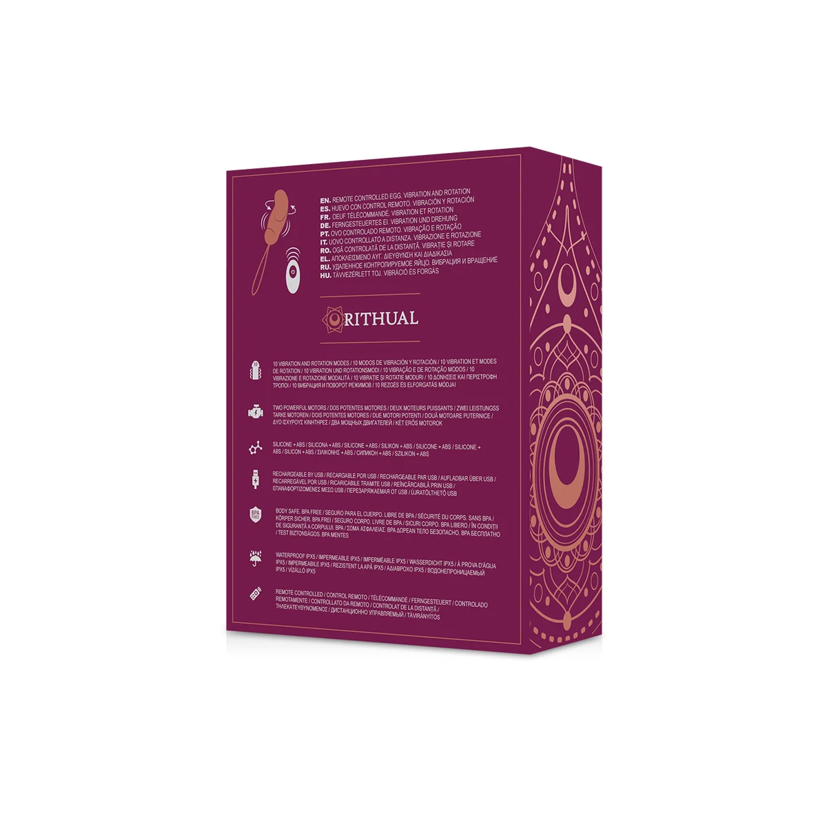 Esha Egg mit Fernbedienungssystem Rotation + Vibration von Rithual kaufen | Fesselliebe