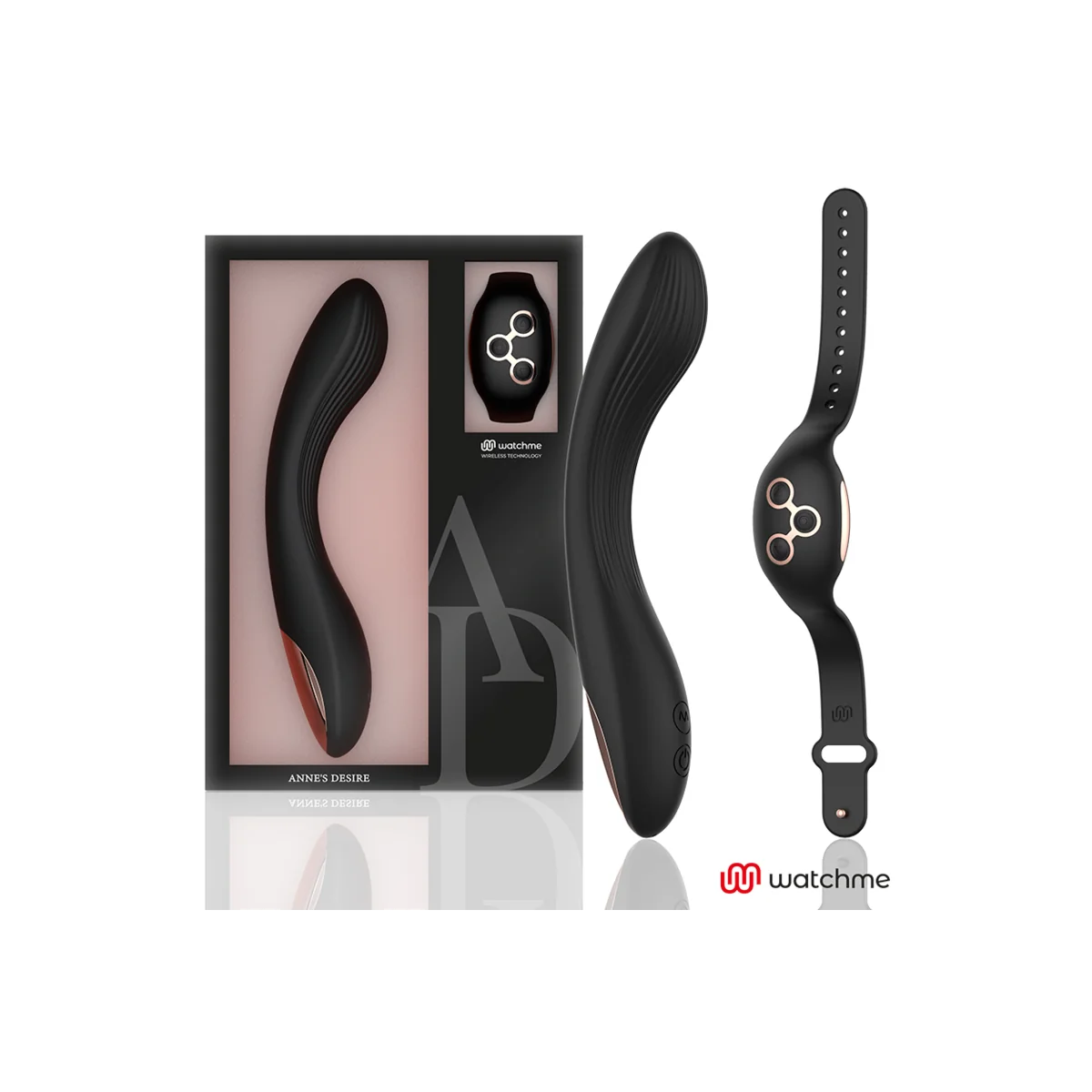 Curve mit Fernbedienungstechnologie Eine Watchme Schwarz / Gold von Anne´S Desire kaufen | Fesselliebe