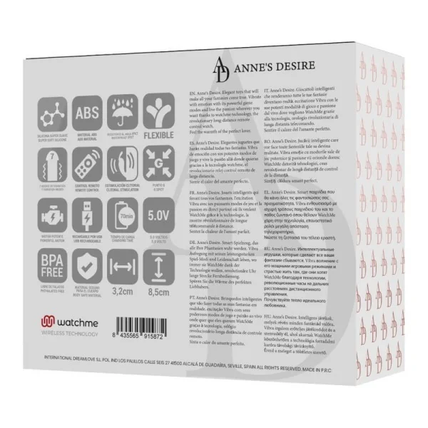 Dual Pleasure Tecnolog A Watchme Black von Anne´S Desire kaufen | Fesselliebe