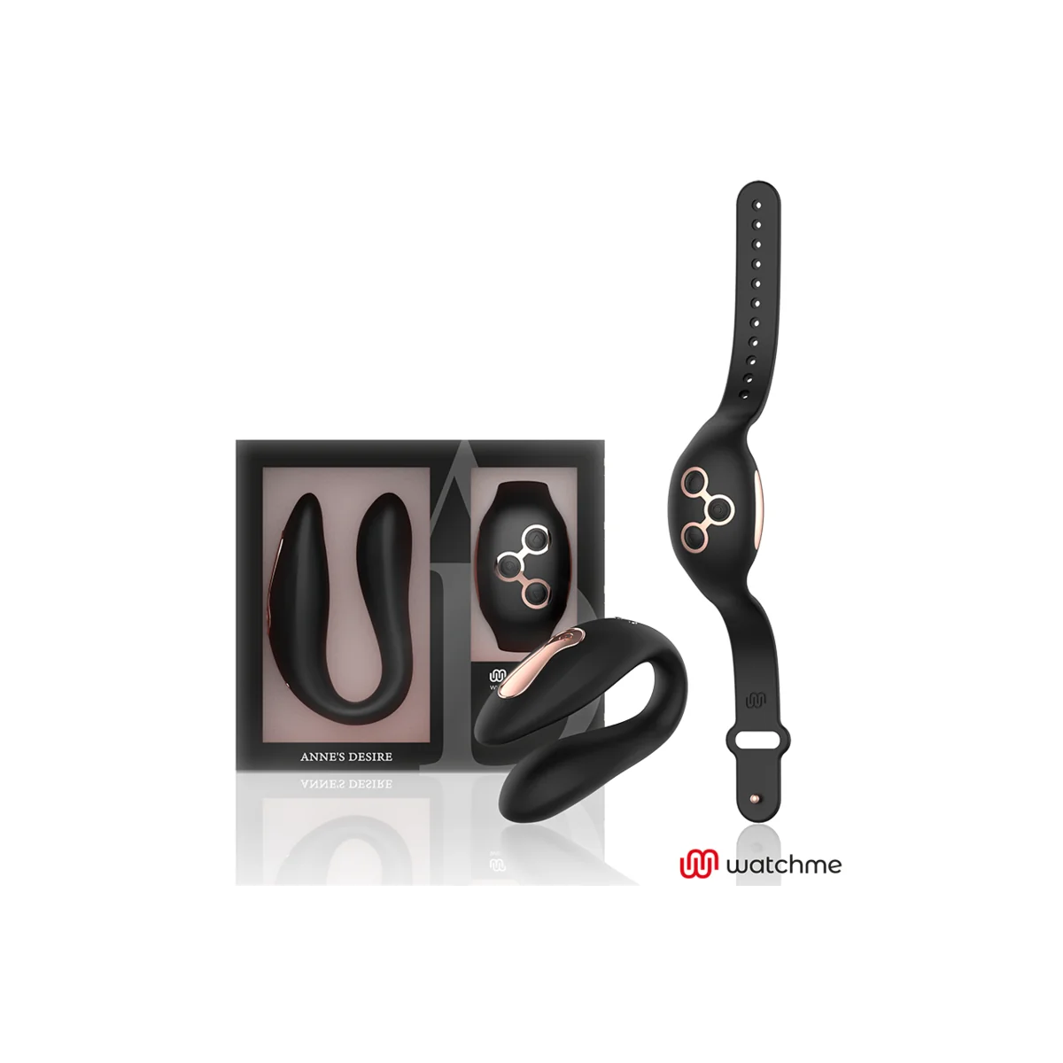 Dual Pleasure Tecnolog A Watchme Schwarz/Gold von Anne´S Desire kaufen | Fesselliebe