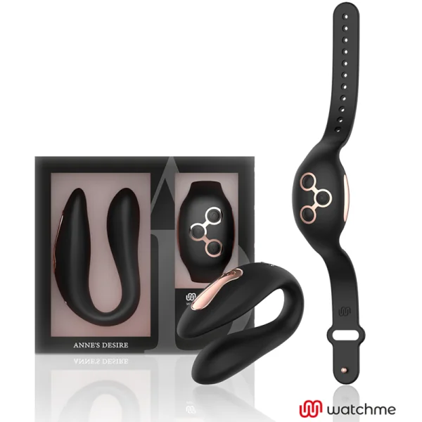 Dual Pleasure Tecnolog A Watchme Schwarz/Gold von Anne´S Desire kaufen | Fesselliebe