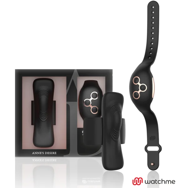 Panty Pleasure Tecnolog A Watchme Schwarz/Gold von Anne´S Desire kaufen | Fesselliebe