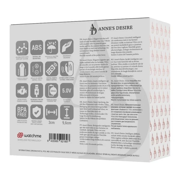 Panty Pleasure Tecnolog A Watchme Schwarz/Gold von Anne´S Desire kaufen | Fesselliebe