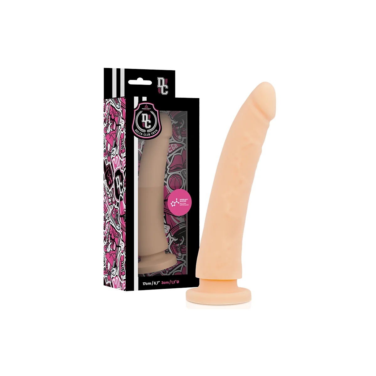 Toys Dildo Natürliches Medizinisches Silikon 17 cm -O- 3 cm von Deltaclub kaufen | Fesselliebe