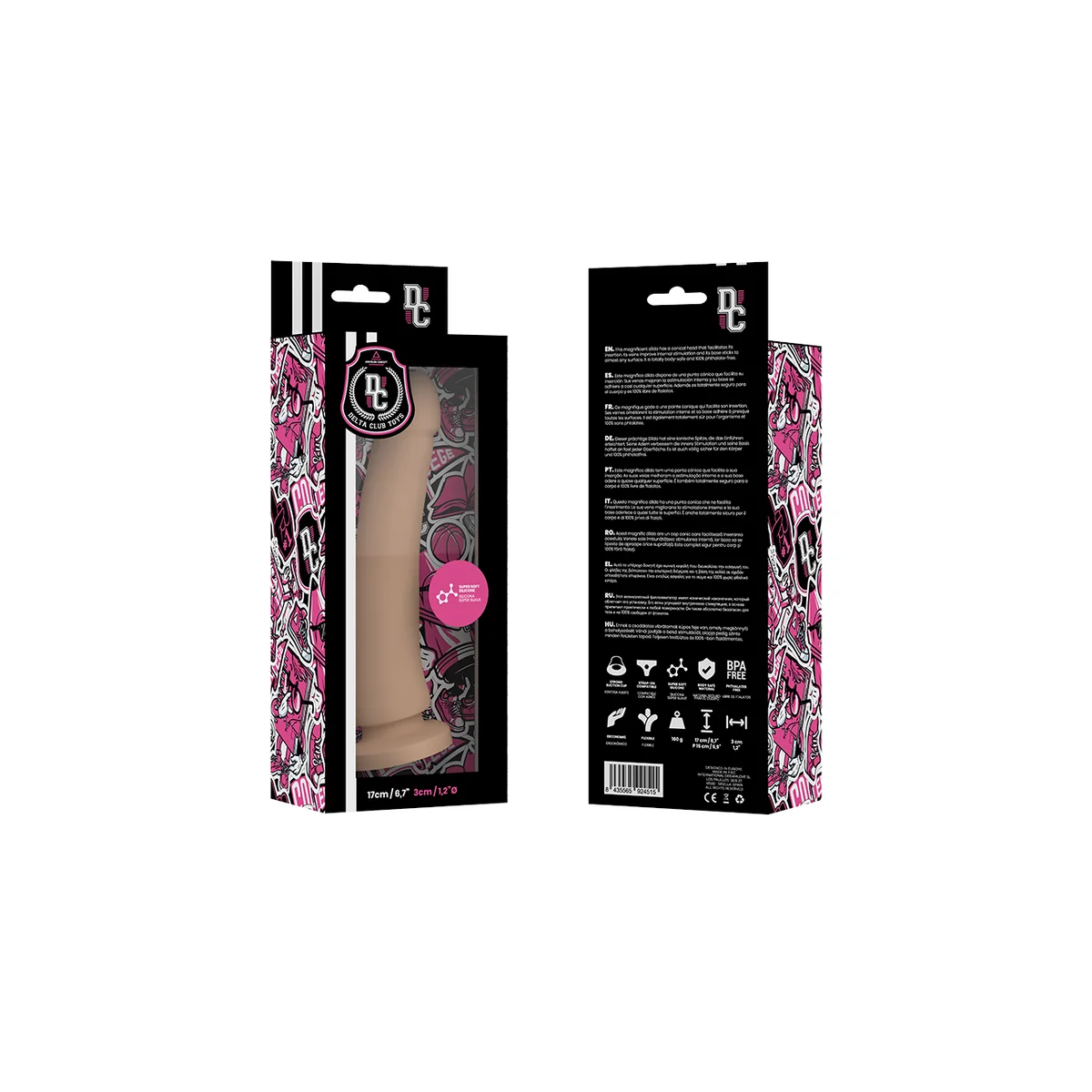 Toys Dildo Natürliches Medizinisches Silikon 17 cm -O- 3 cm von Deltaclub kaufen | Fesselliebe