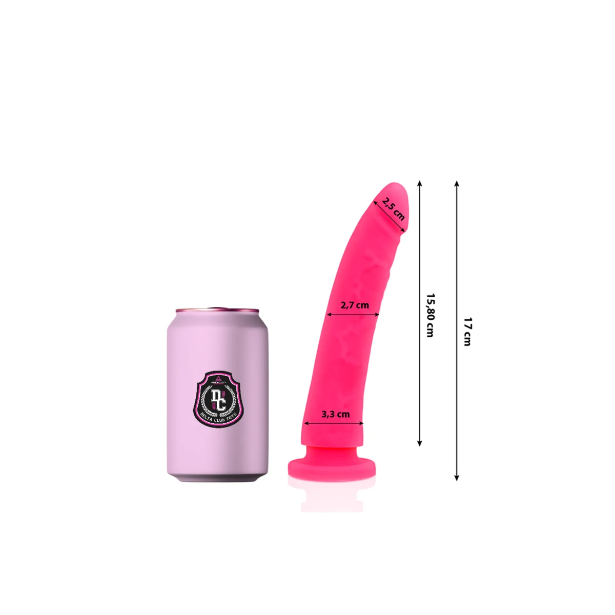 Toys Rosa Dildo Medizinisches Silikon 17 cm -O- 3 cm von Deltaclub kaufen | Fesselliebe