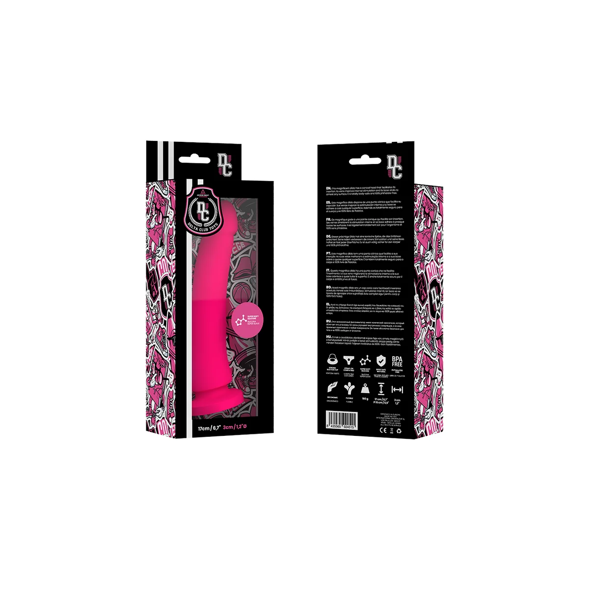 Toys Rosa Dildo Medizinisches Silikon 17 cm -O- 3 cm von Deltaclub kaufen | Fesselliebe