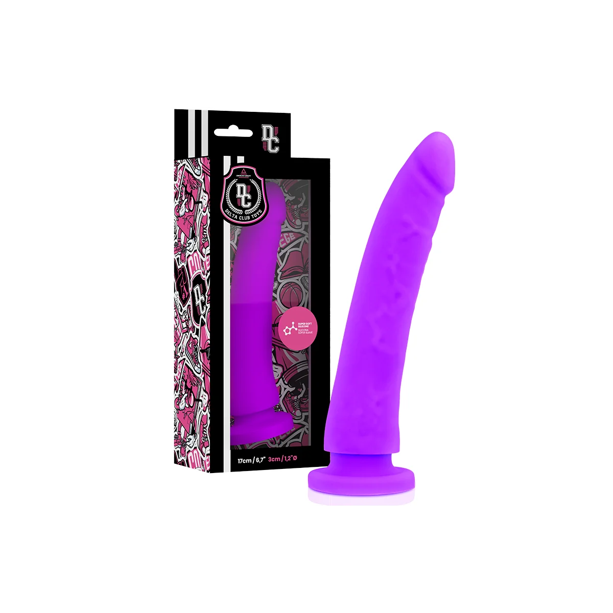 Toys Lila Dildo Medizinisches Silikon 17 cm -O- 3 cm von Deltaclub kaufen | Fesselliebe