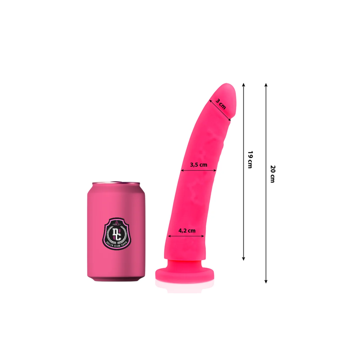 Toys Rosa Dildo Medizinisches Silikon 20 cm -O- 4 cm von Deltaclub kaufen | Fesselliebe