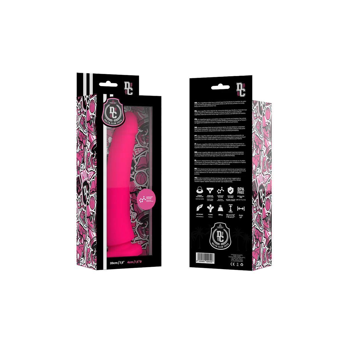 Toys Rosa Dildo Medizinisches Silikon 20 cm -O- 4 cm von Deltaclub kaufen | Fesselliebe