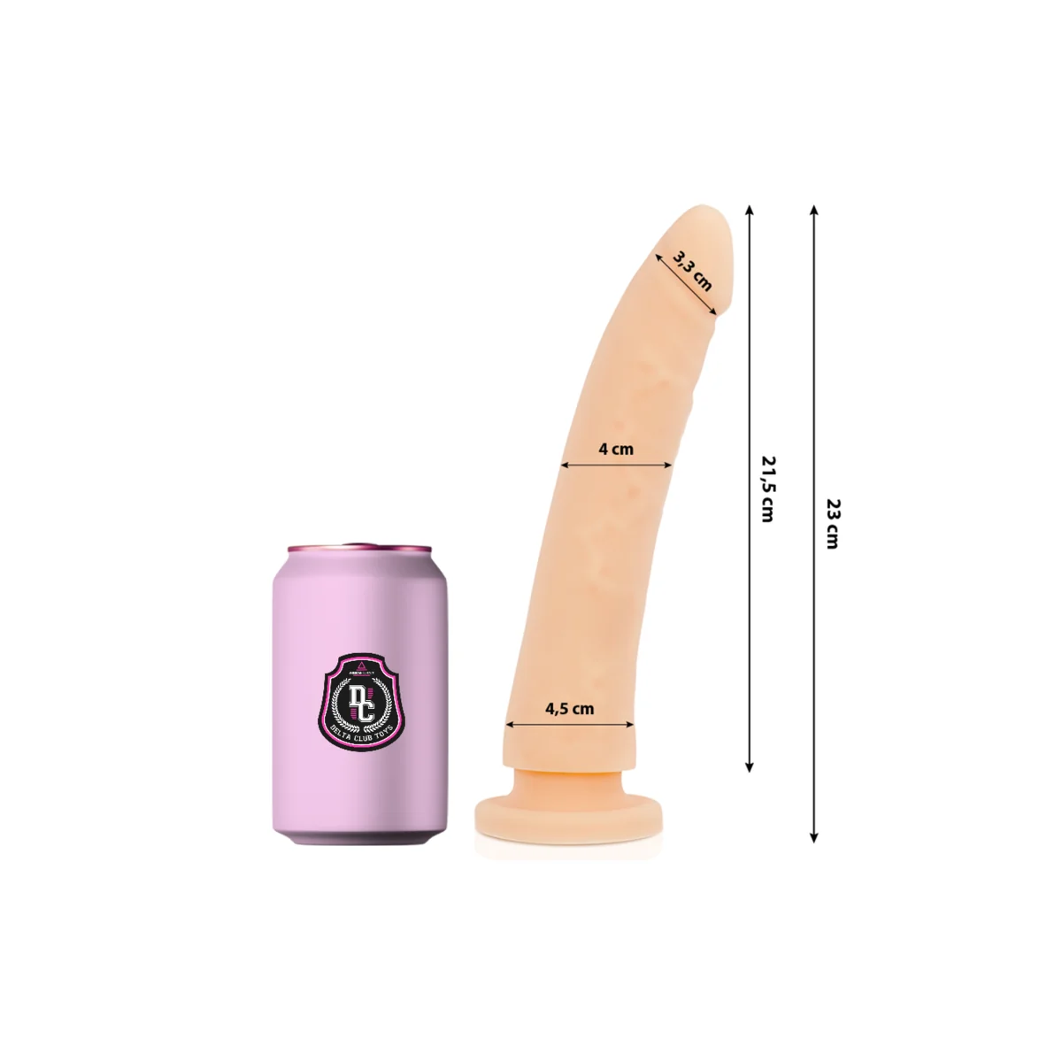 Toys Natürlicher Dildo aus Medizinischem Silikon 23 cm -O- 4.5 cm von Deltaclub kaufen | Fesselliebe