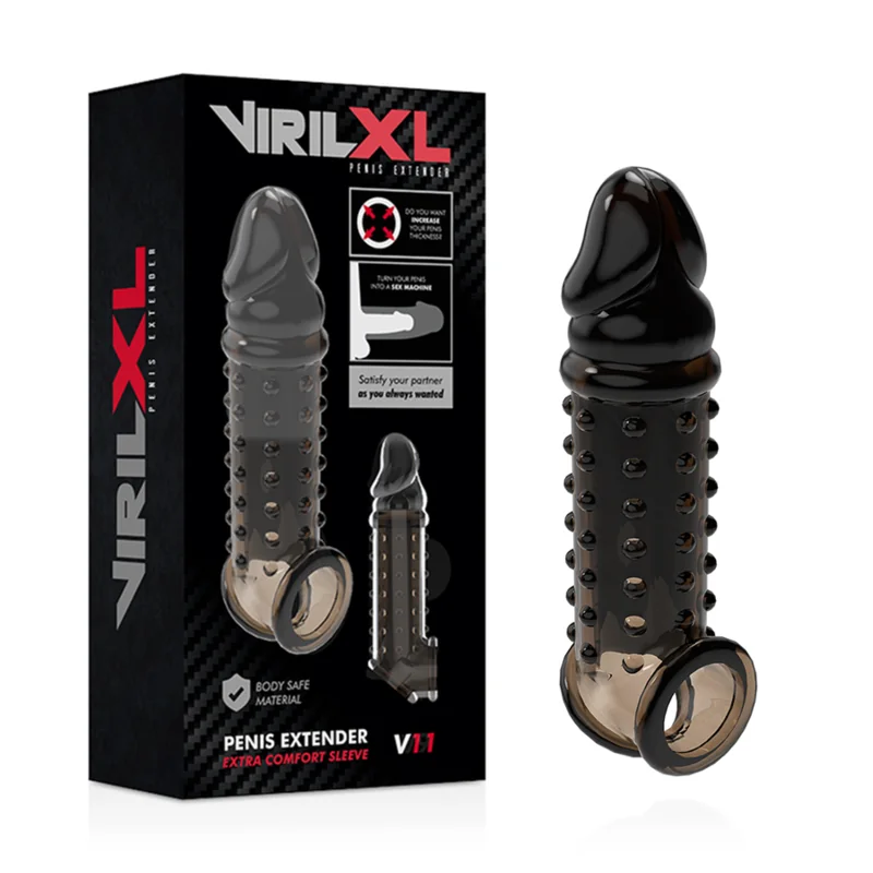 Penisverlängerung und Hülle V11 Schwarz von Virilxl kaufen | Fesselliebe 2