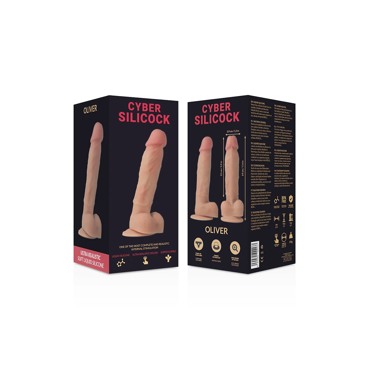 Oliver Ultra Realistisches Weiches Flüssige Silikon 19 cm -O- 3.9 cm von Cyber Silicock kaufen | Fesselliebe