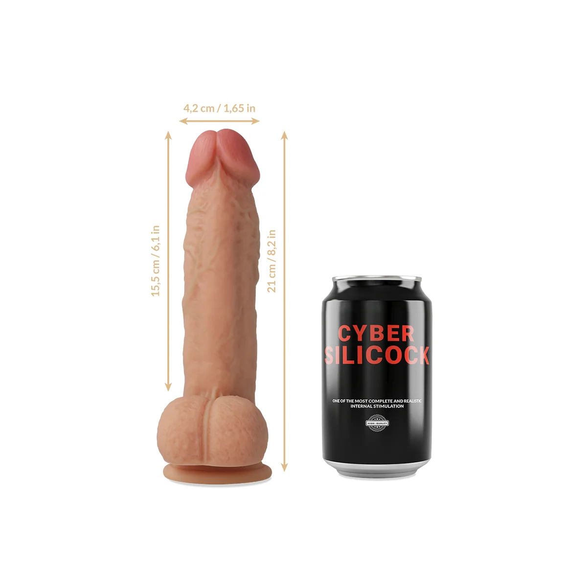 Strap-On Saul Flüssige Silikon mit 3 Ringen Gratis 15.5 cm -O- 4.2 cm von Cyber Silicock kaufen | Fesselliebe