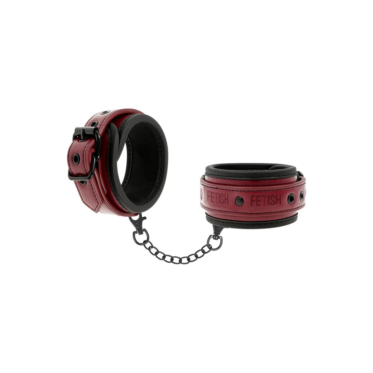 Handschellen aus Veganem Leder mit Neoprenfutter von Fetish Submissive Dark Room kaufen | Fesselliebe