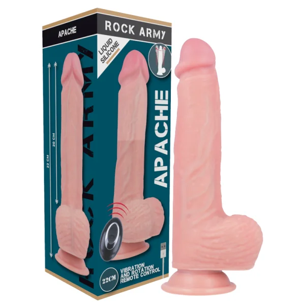 Harness + Flüssigsilikon Vibrator Premium Apache mit Fernbedienung 20.5 cm -O- 4.62 cm von Rock Army kaufen | Fesselliebe