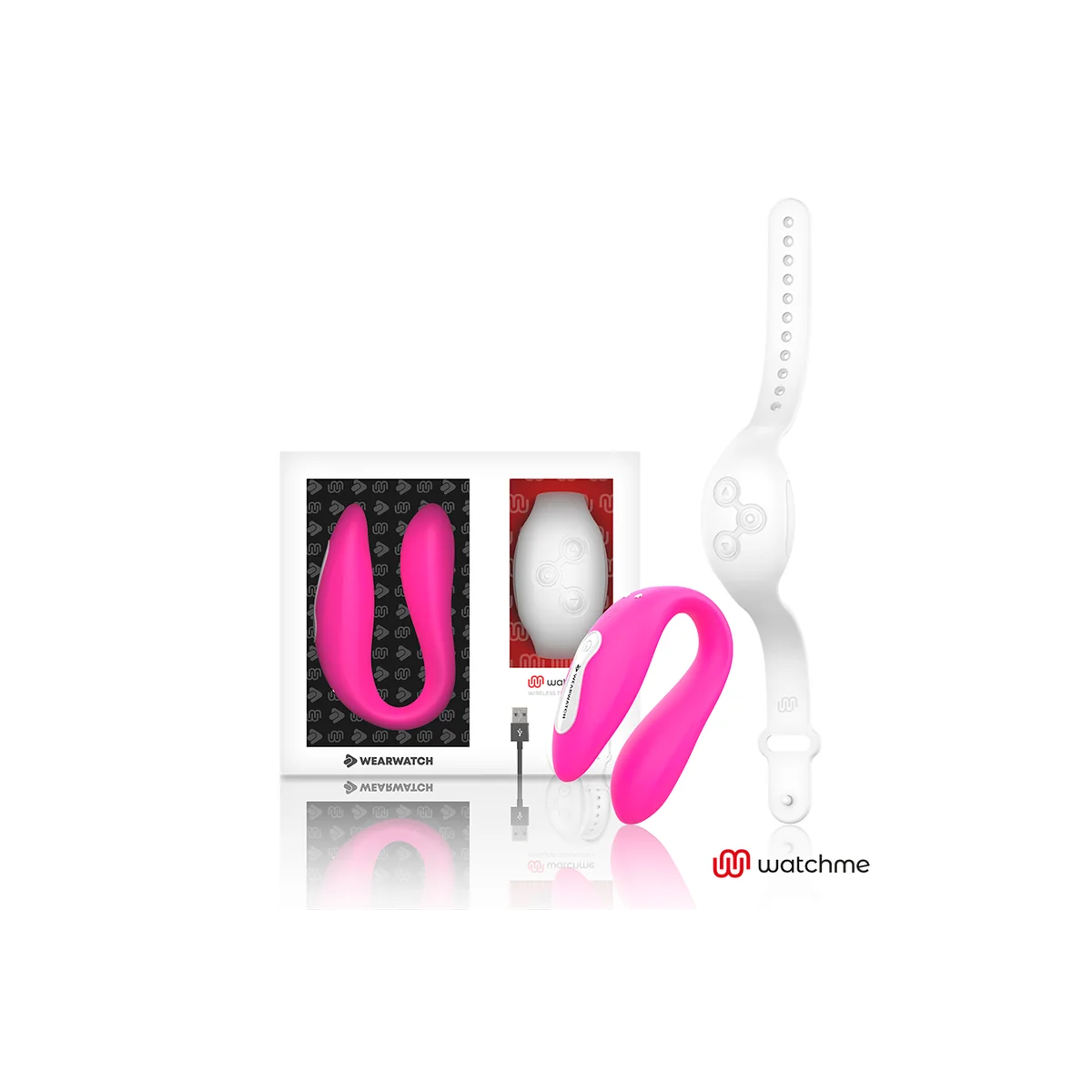 Watchme Dual Technology Vibrator Fuchsia / Snow von Wearwatch kaufen | Fesselliebe
