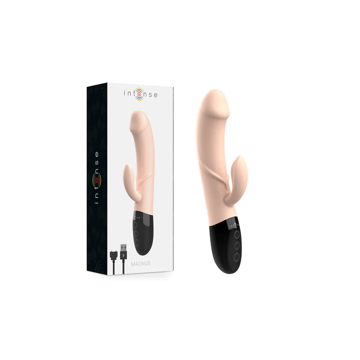 Natürlicher wiederaufladbarer Vibrator Magnus Dual von Intense Fun kaufen | Fesselliebe