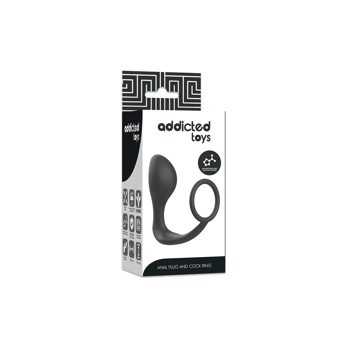 Analplug mit Schwarzem Silikonring von Addicted Toys kaufen | Fesselliebe