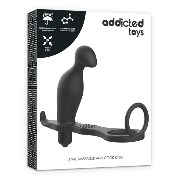 Analplug mit Schwarzem Silikonring 12 cm von Addicted Toys kaufen | Fesselliebe