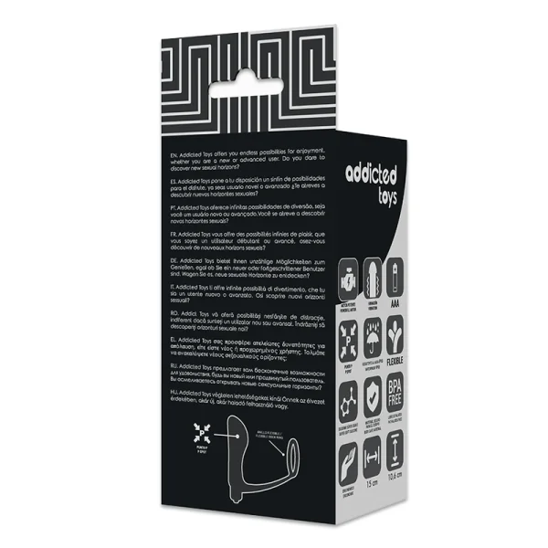 Vibratorischer Analplug mit Penisring von Addicted Toys kaufen | Fesselliebe