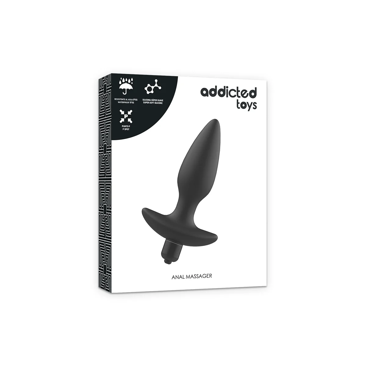 Massager Plug Anal mit Vibration Schwarz von Addicted Toys kaufen | Fesselliebe