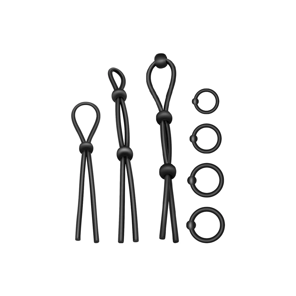 Flexibles Silikon-Cockring-Set 7-Teilig von Addicted Toys kaufen | Fesselliebe