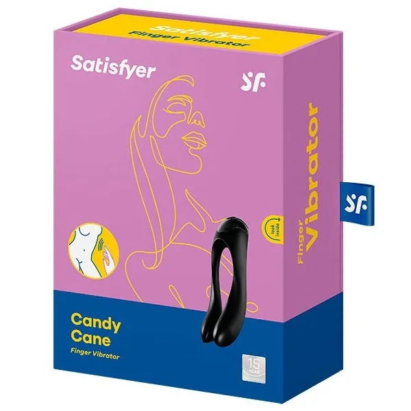 Candy Cane Fingervibrator Schwarz von Satisfyer Vibrator kaufen | Fesselliebe