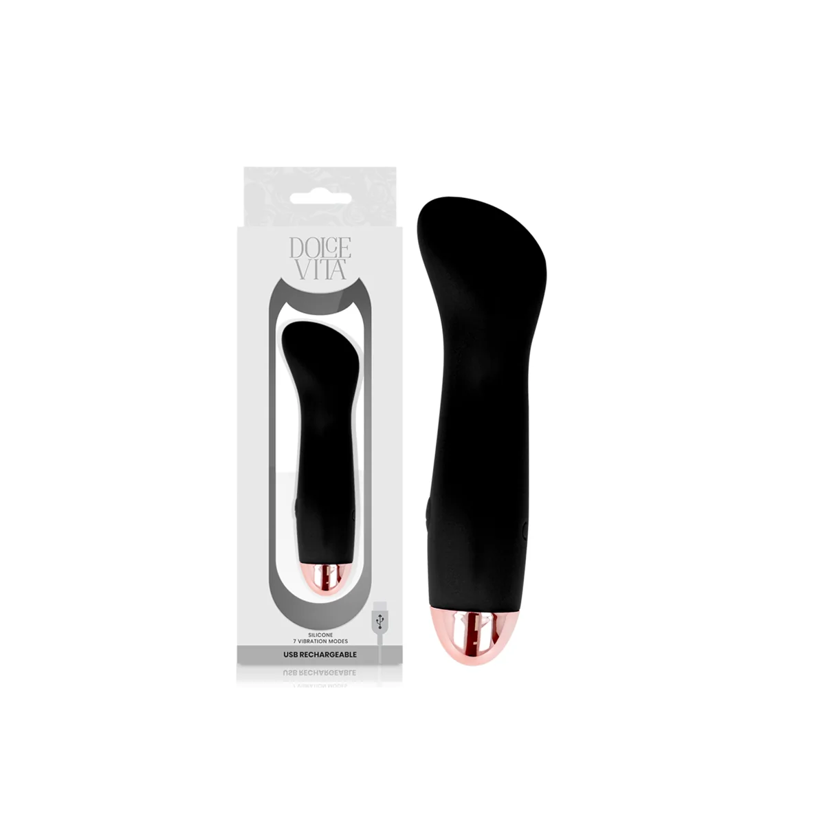 Aufladbarer Vibrator Eine Schwarze 7-Geschwindigkeit von Dolce Vita kaufen | Fesselliebe