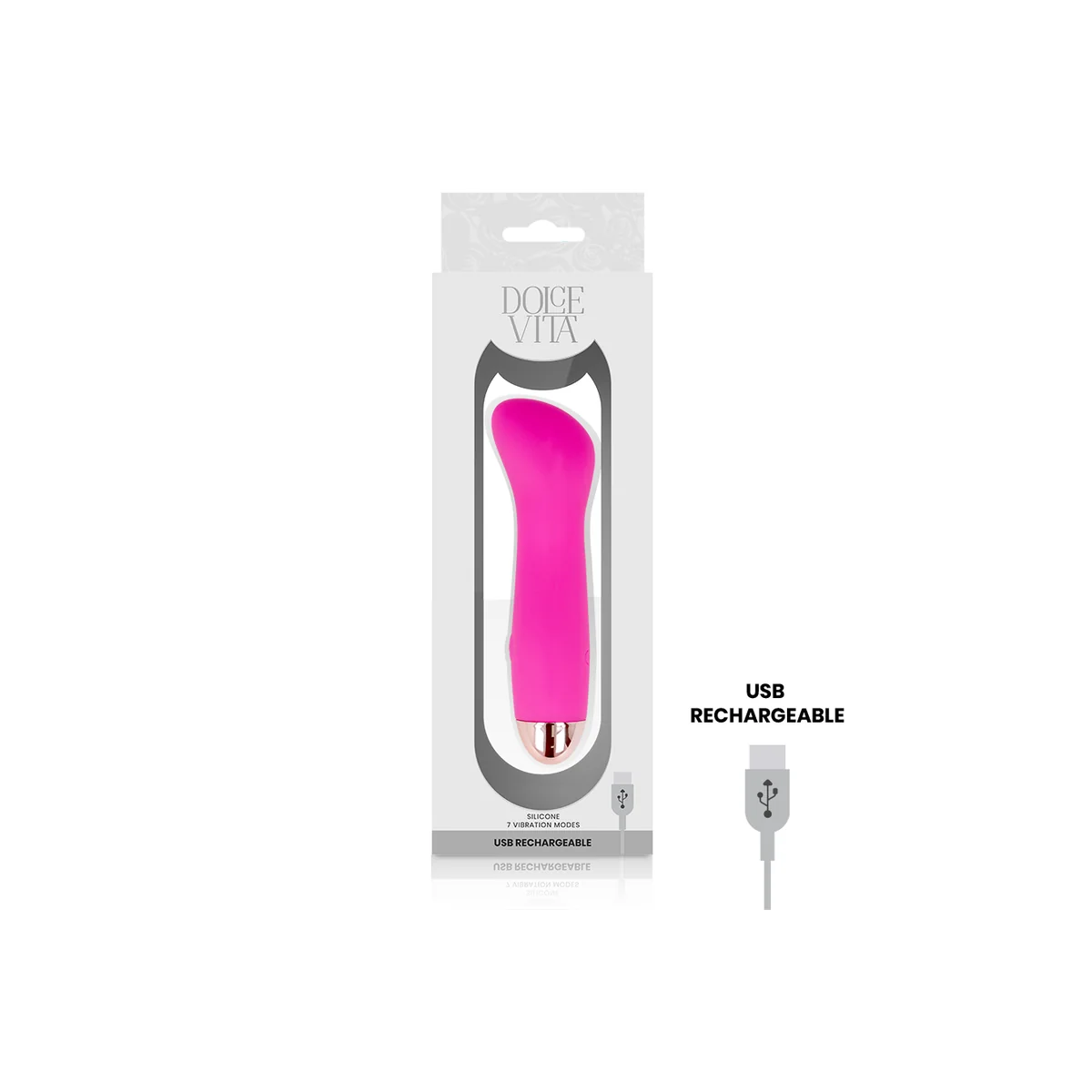 Aufladbarer Vibrator Eine Rosa 7 Geschwindigkeit von Dolce Vita kaufen | Fesselliebe
