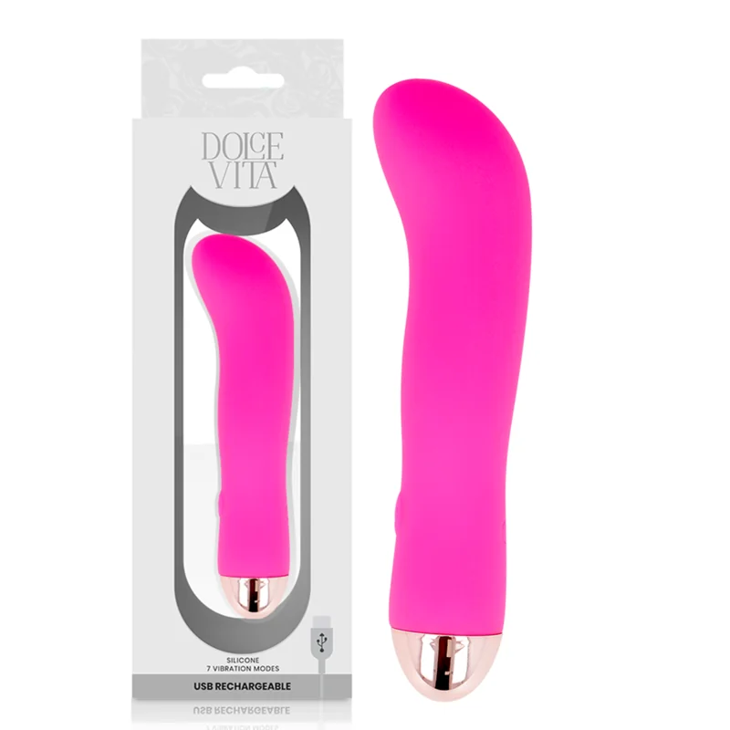 Aufladbarer Vibrator Zwei Rosa 7 Geschwindigkeiten von Dolce Vita kaufen | Fesselliebe