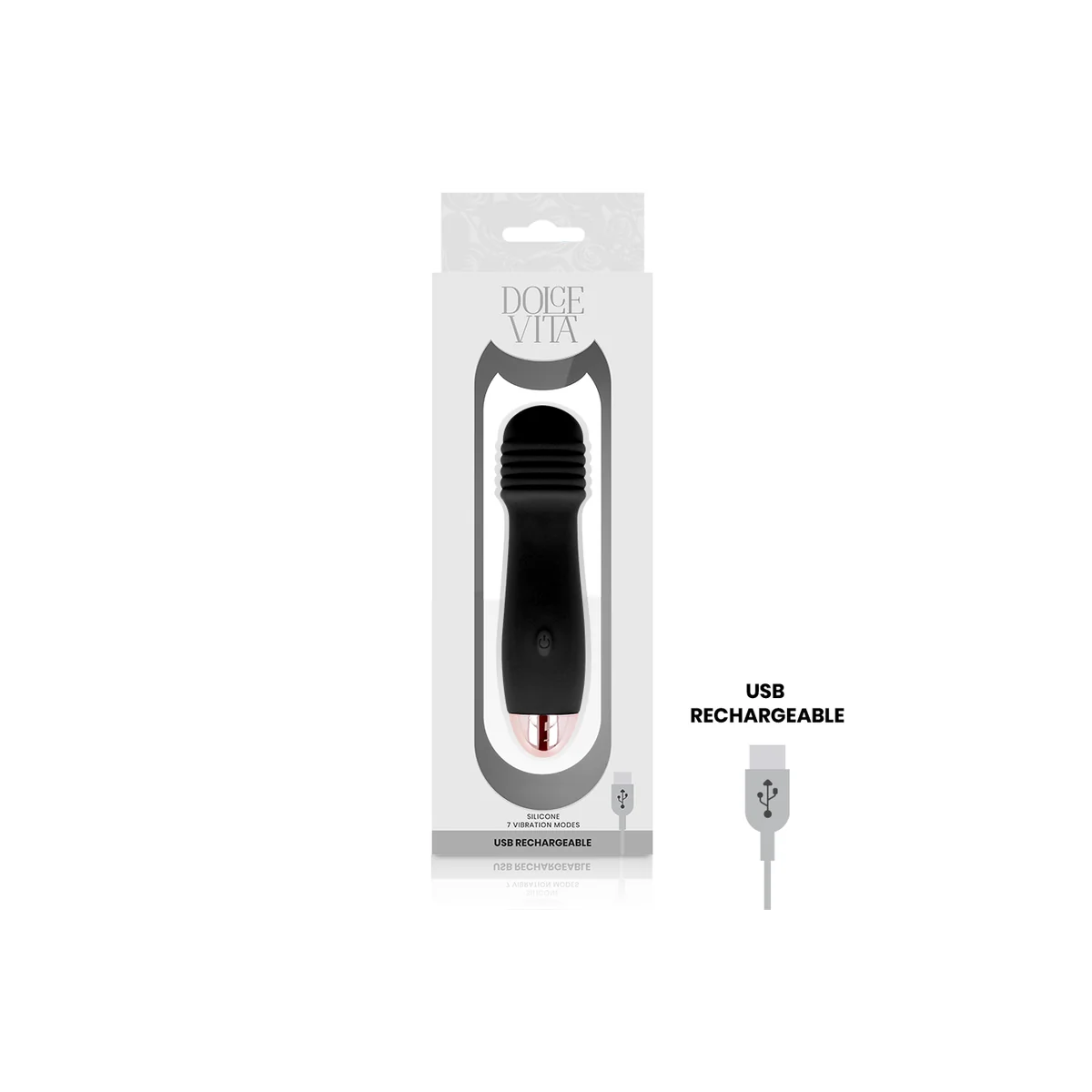 Aufladbarer Vibrator Drei Schwarz 7 Geschwindigkeit von Dolce Vita kaufen | Fesselliebe