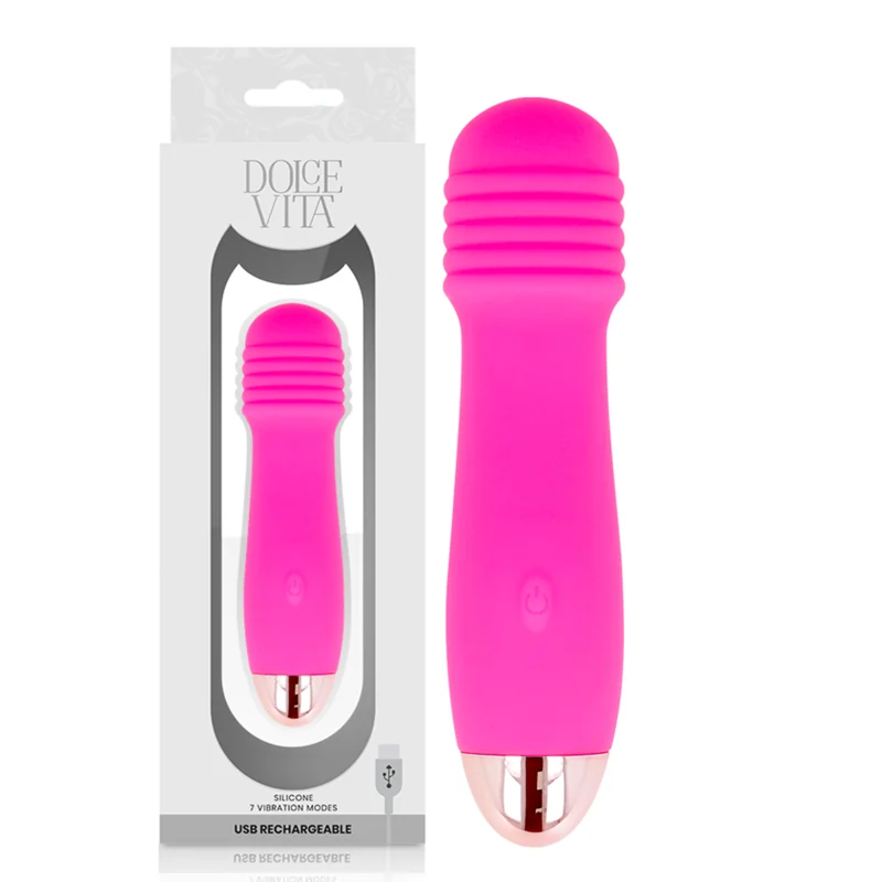 Aufladbarer Vibrator Drei Rosa 7 Geschwindigkeiten von Dolce Vita kaufen | Fesselliebe