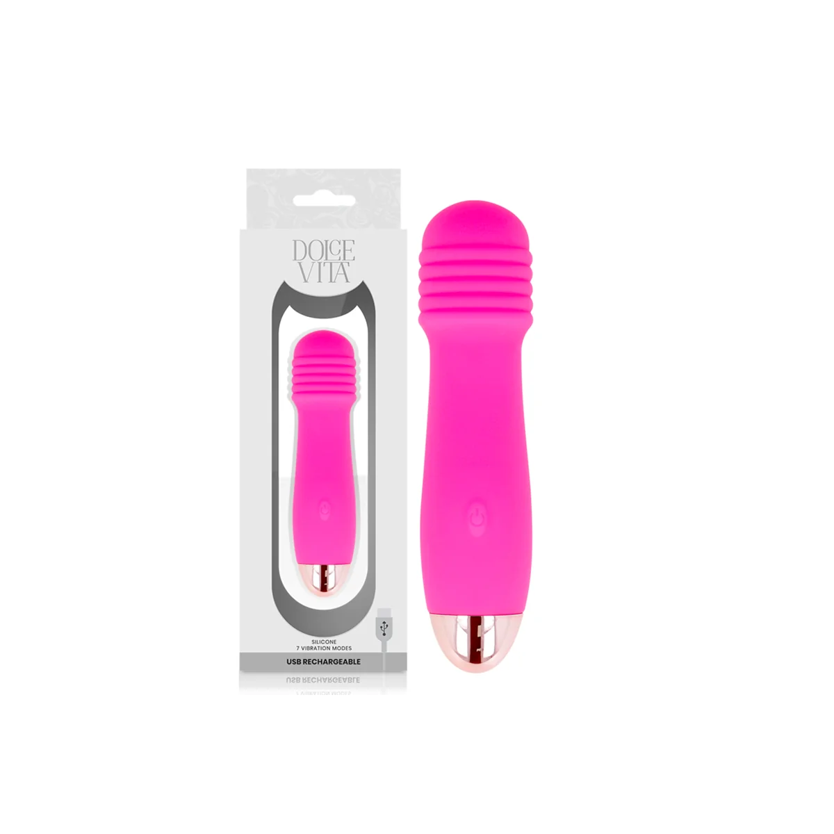 Aufladbarer Vibrator Drei Rosa 7 Geschwindigkeiten von Dolce Vita kaufen | Fesselliebe