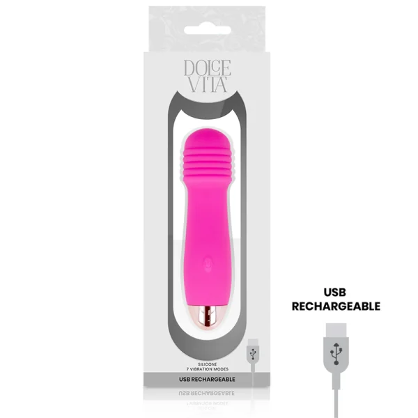 Aufladbarer Vibrator Drei Rosa 7 Geschwindigkeiten von Dolce Vita kaufen | Fesselliebe