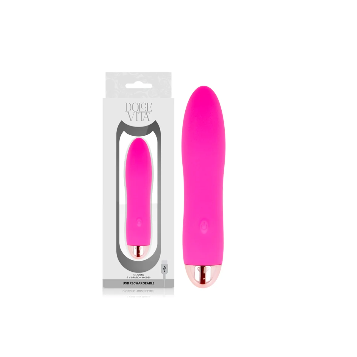 Aufladbarer Vibrator Vier Rosa 7 Geschwindigkeiten von Dolce Vita kaufen | Fesselliebe