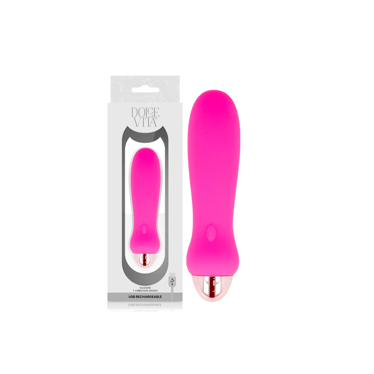 Aufladbarer Vibrator Fünf Rosa 7 Geschwindigkeiten von Dolce Vita kaufen | Fesselliebe