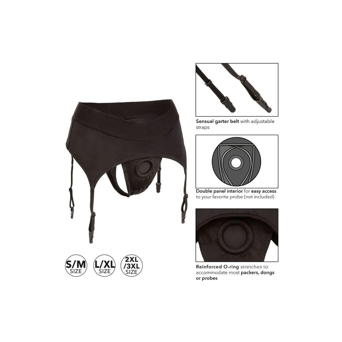 Boundless Thong mit Garter L/XL von Calexotics kaufen | Fesselliebe