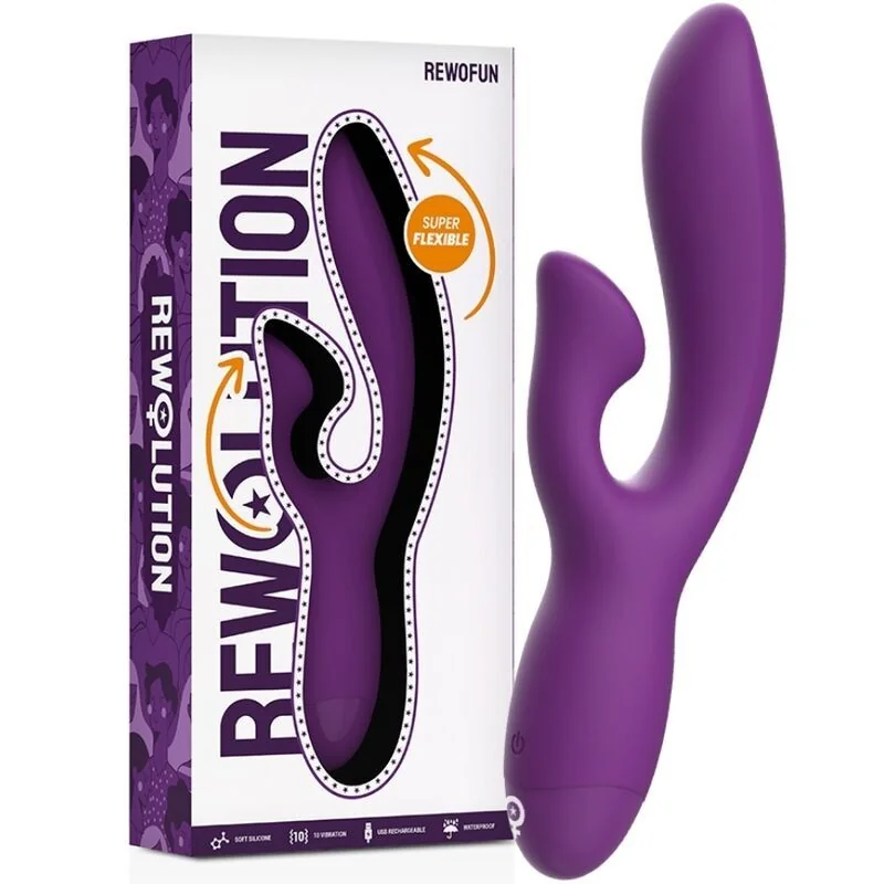 Rewofun Flexibler Vibrator mit Kaninchen von Rewolution kaufen | Fesselliebe