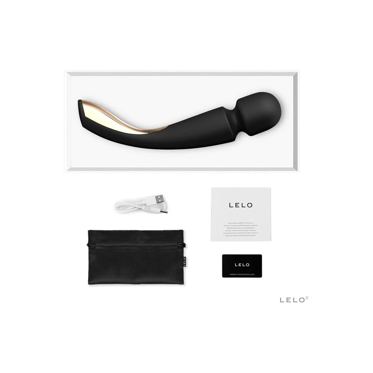 Smart Medium Wand 2 Schwarzes Massager von Lelo kaufen | Fesselliebe