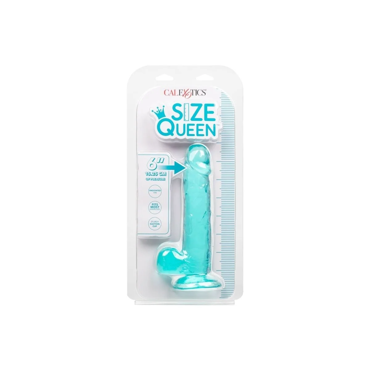 Größe Königin-Dildo Blau 15.3 cm von Calexotics kaufen | Fesselliebe