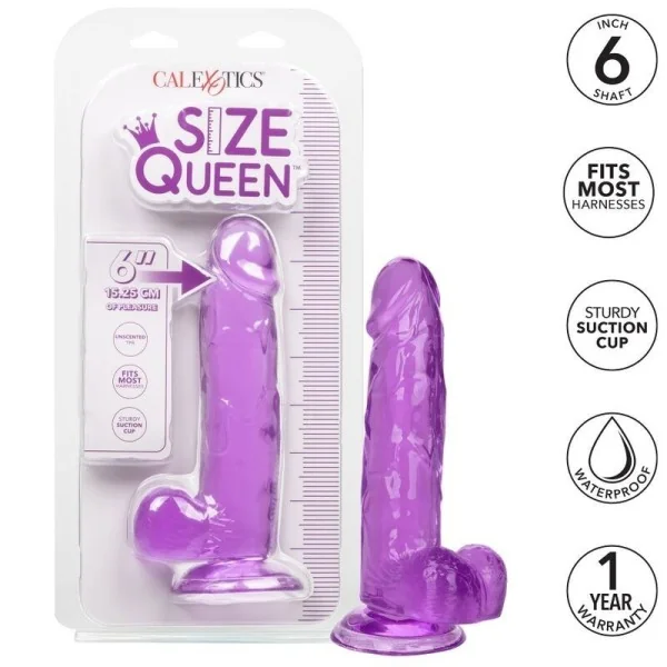 Größe Königin-Dildo Lila 15.3 cm von Calexotics kaufen | Fesselliebe