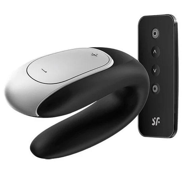 Double Fun Partner Vibrator Schwarz von Satisfyer Connect kaufen | Fesselliebe