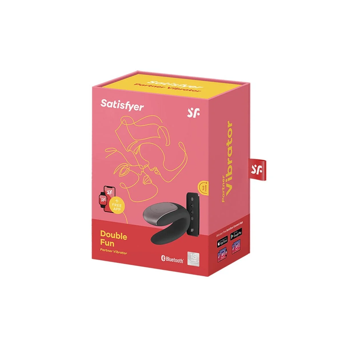 Double Fun Partner Vibrator Schwarz von Satisfyer Connect kaufen | Fesselliebe