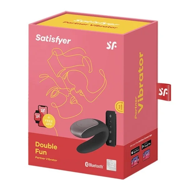 Double Fun Partner Vibrator Schwarz von Satisfyer Connect kaufen | Fesselliebe